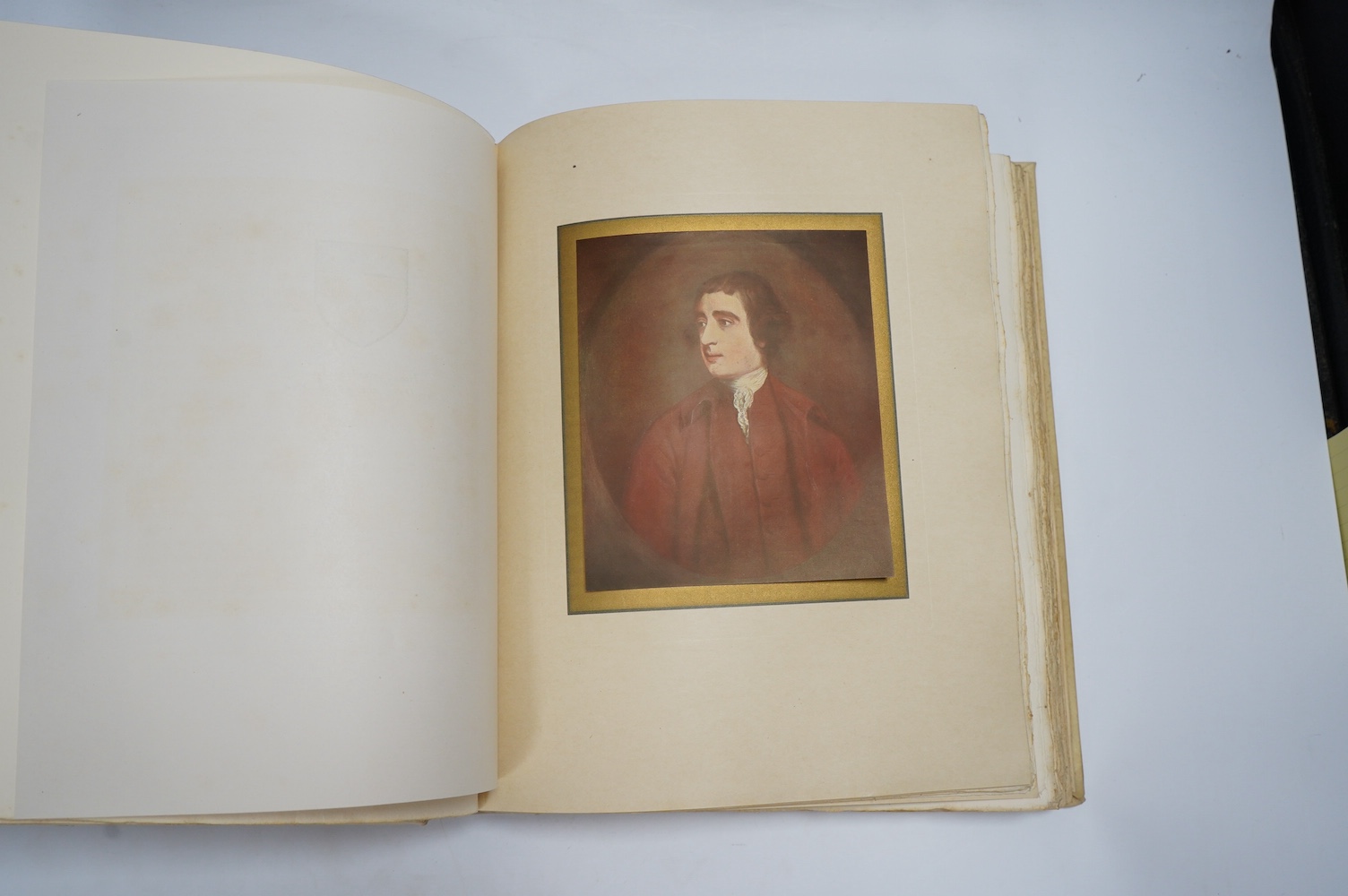 Gray, Thomas - Poems, with 4 black and white plates, contemporary gilt-decorated calf bound by Spottiswoode & Co. Ltd, a college prize book, title and portrait frontis badly spotted, Eton College Press, 1902 and Ainger,